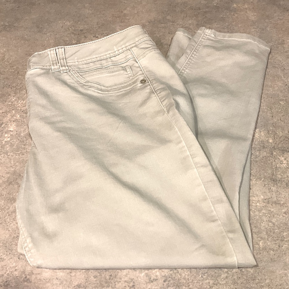 DEMOCRACY AB SOLUTION Light Gray Jeans Size 14